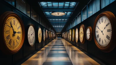 Hallway of Clocks