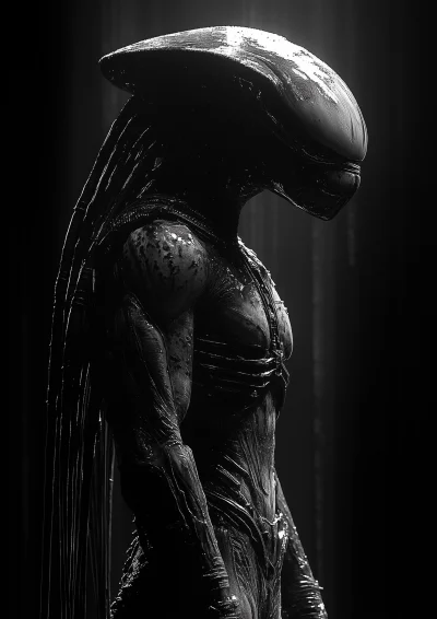 Alien Warrior Silhouette