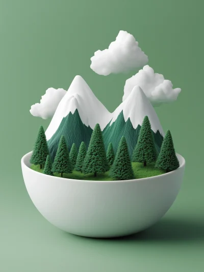 Minimalist Bowl Landscape