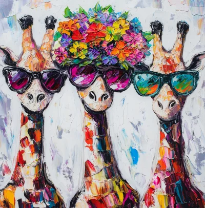 Whimsical Giraffes