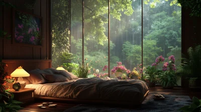 Cozy Rainforest Bedroom