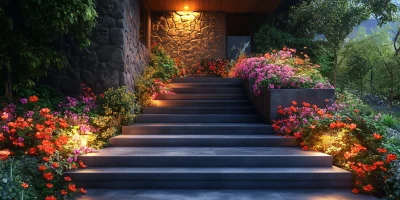 Dark Stairs at Night