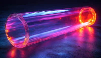 Neon Optical Fiber Cylinder