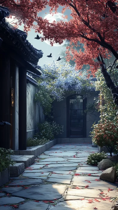 Moonlit Courtyard