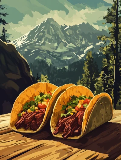 Brisket Tacos in the Mountains