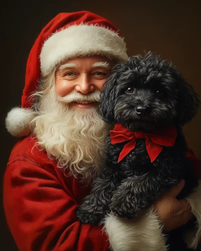 Santa and his Maltipoo