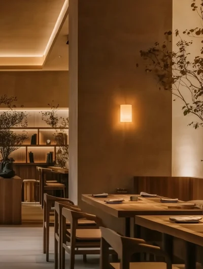 Elegant Minimalist Restaurant Interior