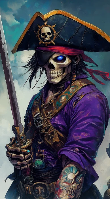 Skeletal Pirate Captain