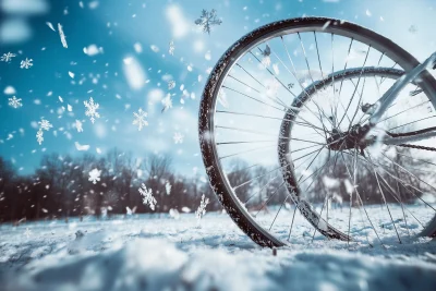 Bicycle Wheels in Winter