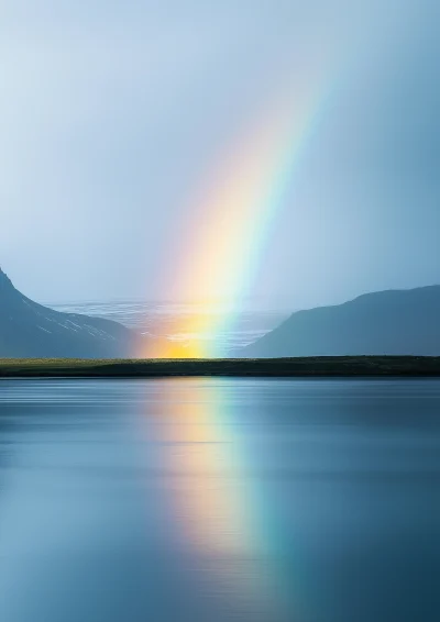 Minimalist Rainbow in Iceland