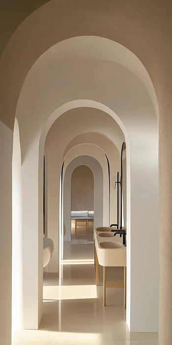 Modern Arched Hallway