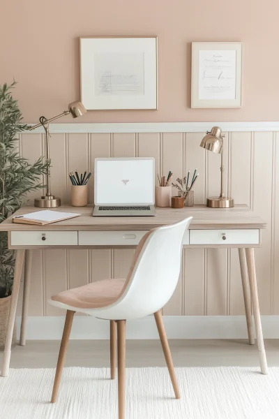 Blush Pink Home Office