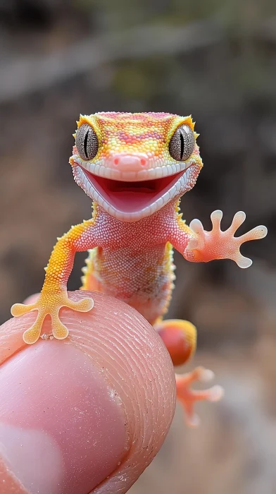 Tiny Colorful Gecko