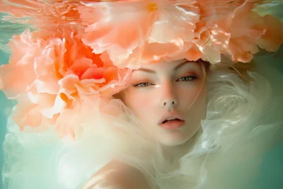 Underwater Fashion Model