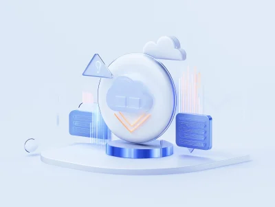 3D Rendered Subjects with Cloud and Statistics