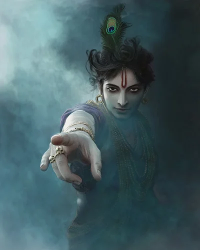 Dramatic Krishna Portrait