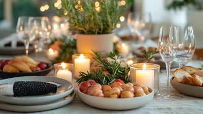 Festive Hanukkah Table