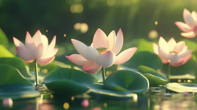 3D Cartoon Lotus