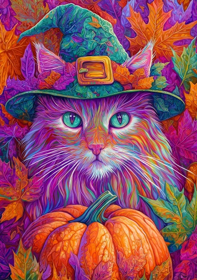 Cat in Witch Hat