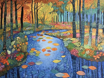 Quiet River in Autumn