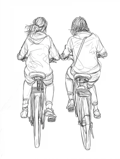 Friends on Bicycles