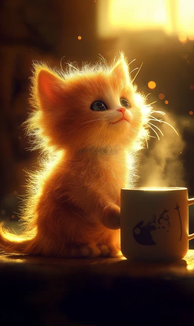 Kitten and Coffee Morning