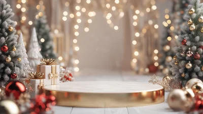 Christmas Themed Display Podium