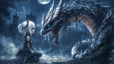 Goth Girl and Dragon Encounter