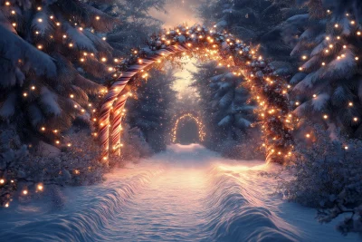 Extravagant Candy Cane Archway