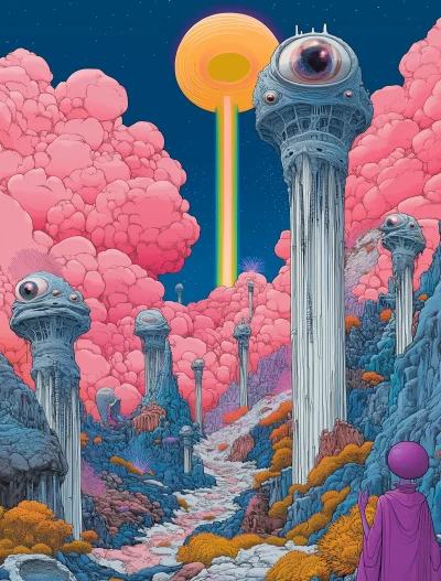 Psychedelic Alien Landscape