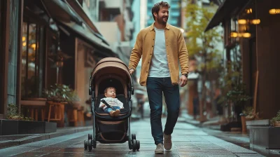 Father with Stroller