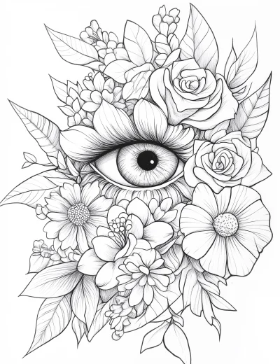 Eye with Blossoms