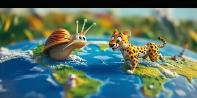 Snail and Cheetah Racing