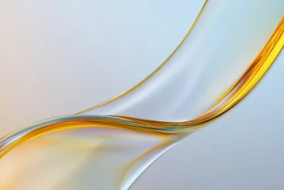 Iridescent Yellow Glass Curve