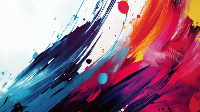 Dynamic Brush Strokes with Splashes of Paint