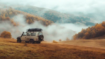 Overlanding in Autumn Landscape