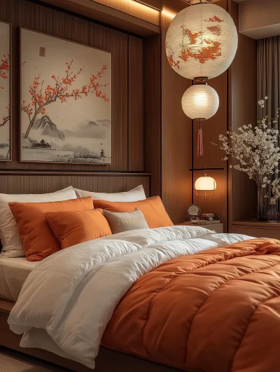 Cozy Chinese Design Bedroom