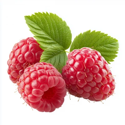 Raspberry with Leaves