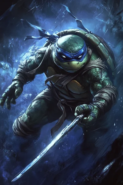 Ninja Turtle Leonardo in action pose