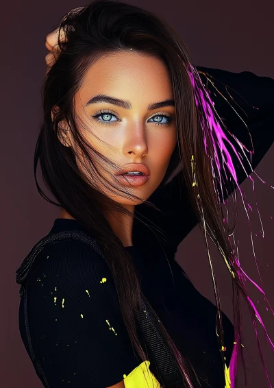 Neon Paint Model Shoot