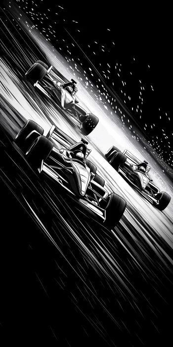 Formula Car Race Mural