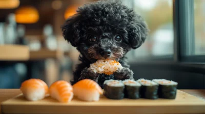 Elegant Poodle Dining