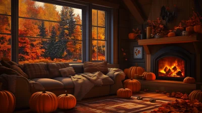 Cozy Autumn Living Room