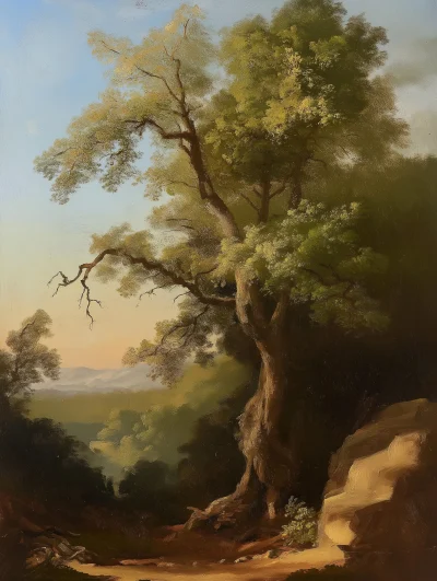 Landscape with Quercus