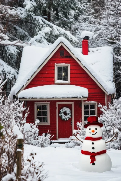 Cozy Snowman Postcard