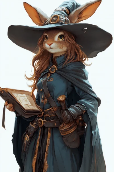 Fantasy Rabbit Wizard Character