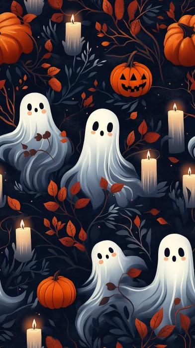 Ghostly Pumpkin Pattern