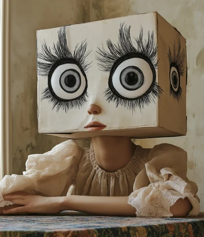 High Fashion with Paper Mask