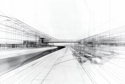 Architectural Sketch of Formula 1 Circuit