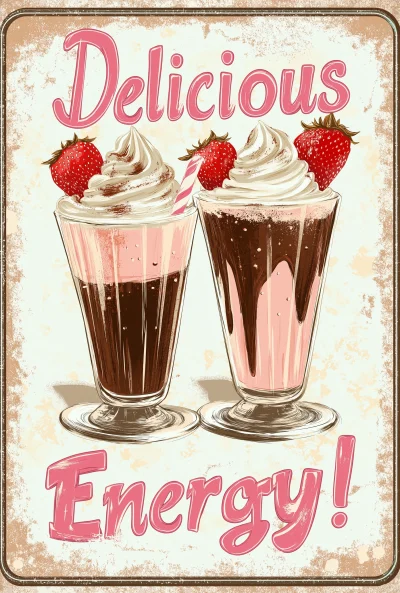 Delicious Energy Retro Sign